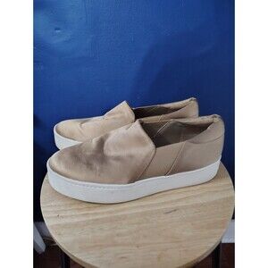 Vince Gold Satin Platform Womens Sneaker Shoes Size 9.5